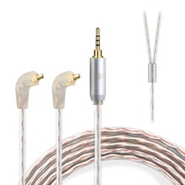 okcsc ER4SR to 2.5MM Upgraded Replacement Cable for Etymotic Earphones Cable 4 Core for Etymotic ER4SR ER4XR ER3XR ER3SE ER2XR ER2SE LN008099 3.94FT