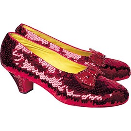 Paper House Productions 3" x 2" Wizard of Oz Die-Cut Ruby Slippers Shaped Magnet for Refrigerators and Lockers