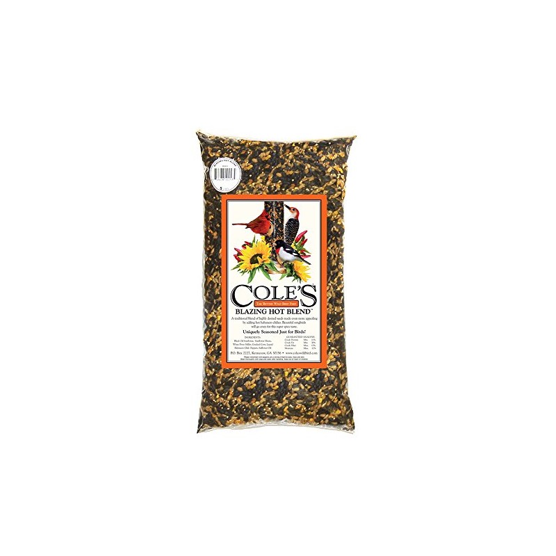 Cole's Blazing Hot Blend Bird Seed, 40-Pound