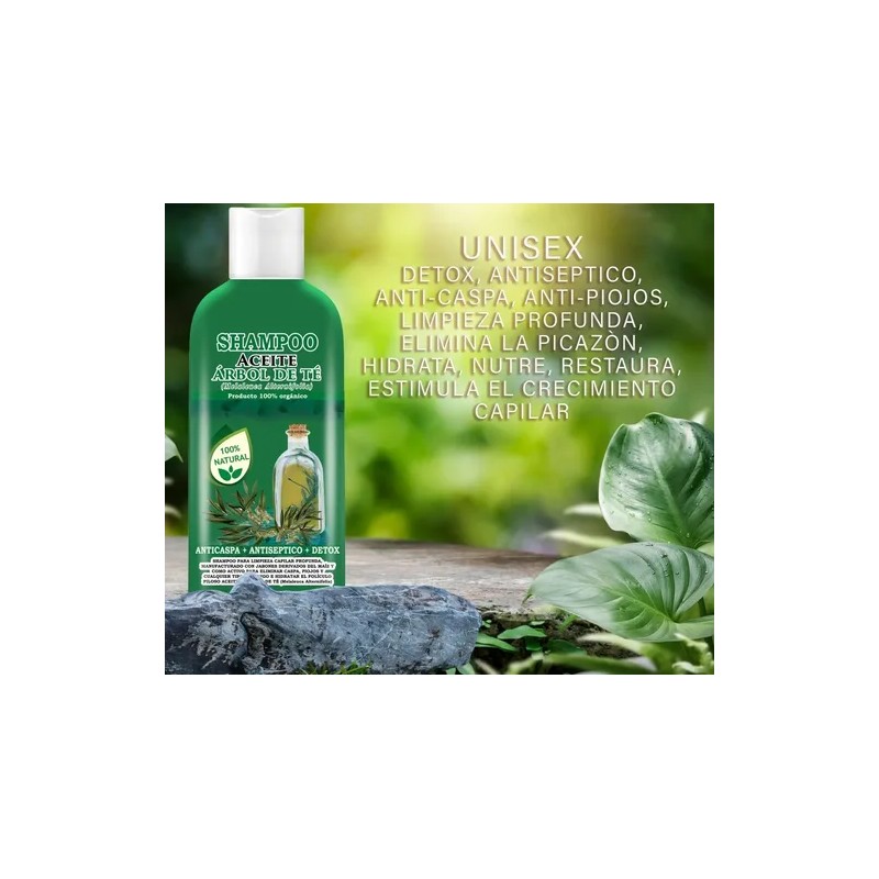 Pack 3 Shampoos Vivenatural Detox de Árbol de Té con