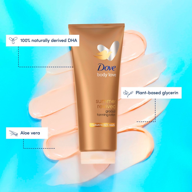 Dove Summer Revived Medium to Dark Gradual Tanning Lotion for