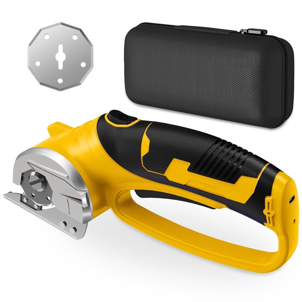 Cordless Electric Scissors, 4V Rechargeable Heavy Duty Rotary Cutter with