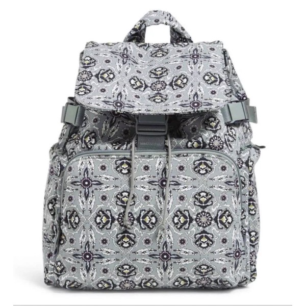 Vera Bradley Women's Cotton Utility Backpack Plaza Tile - Recycled