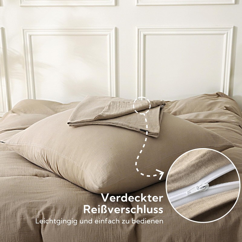 SOULFUL Double Muslin Cushion Cover, 45 x 45 cm, Cotton,