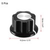 sourcing map 5Pcs Speaker Control Knob Power Amplifier Knob Black