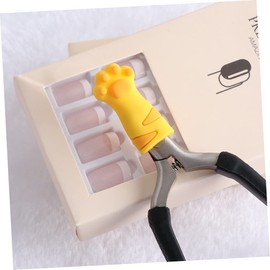 VOSAREA 9pcs Cat Paw Protector Scissors Safety Scissors Tip Cap Cuticle Manicure Tools Cover Animal Nippers Cover Metal Shears Nipper Sleeve Child PVC Soft Glue Cartoon Pointed Hat