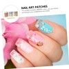 FOMIYES Foil Paper Scraps Kit Nail Art Patches Foil Studs