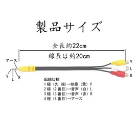 FUGSHIYI RCA Conversion Cable AV Cable 3.5mm 4 Pole Mini Plug Stereo Audio Video Converter Cable Male 3 Female Red White Yellow 3RCA Male Plug 22cm with CTIA-OMTP Adapter