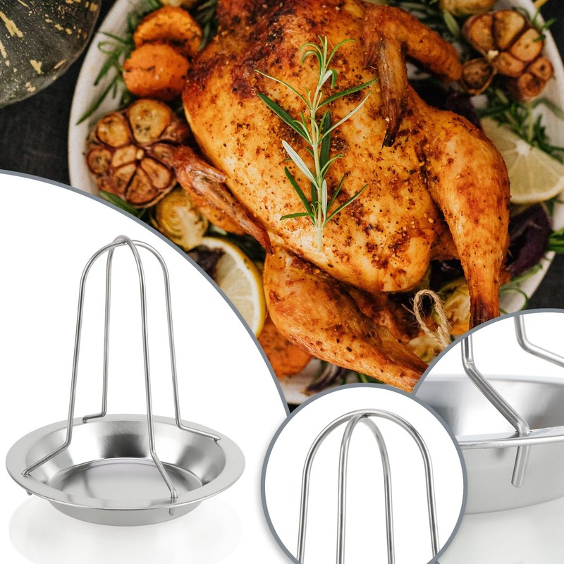 COM-FOUR 2 x Chicken Grills - BBQ Chicken Roaster for