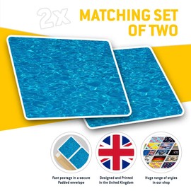Rectangle Stickers (Set of 2) 10cm - Water Swimming Pool Swim Fun Fun Decals for Laptops,Tablets,Luggage,Scrap Booking,Fridges, #2271