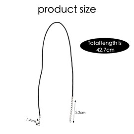 10 PCS Waxed Necklace Cord with Clasp 1.5mm Necklace Cord,Adjustable Braided Necklace Rope for Christmas Necklaces DIY Bracelet Jewellery Making(Black)