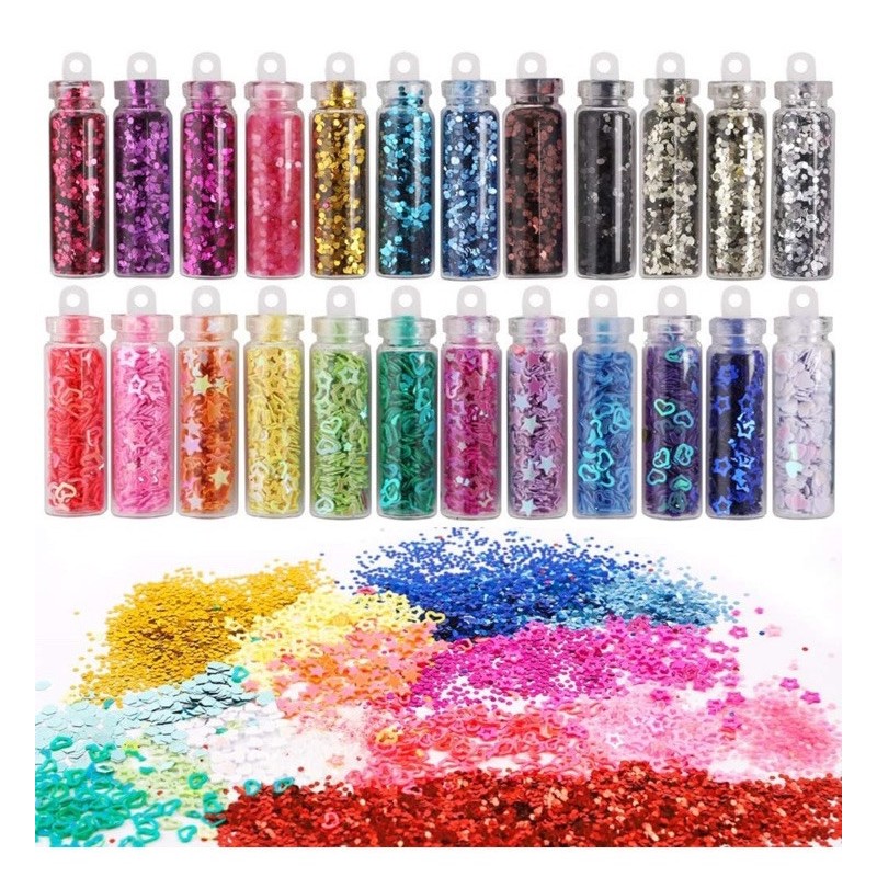 HOLICOLOR 110pcs Slime Making Kit, Add Ins, Accessories, Glitter, Foam