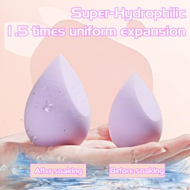 8 PCS Makeup Sponge, Super Soft Beauty Blender Sponge, Latex Free Multicolor Sponges for Powder Cream and Liquid, Set Professional Makeup Tools with Storage Box