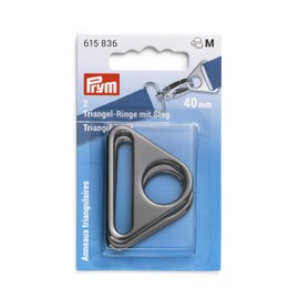 Prym 615836 Bridge 40 mm Gunmetal Triangle Rings, Zinc Alloy, PRYM_615836-1