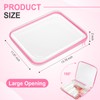 Hoolerry 3 Pcs Clear Hard Zipper Case Plastic Pouch Transparent