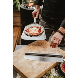 Enders® Premium Pizza Cutter Stainless Steel for Pizza and Tarte Flambée, Sharp, Ergonomic Handle, Easy to Cut Pizza, Plastic Protective Cap, Barbecue Accessories, W 35.5 x D 11 x H 2.5 cm #8771