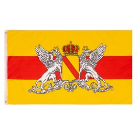 PHENO FLAGS Baden Flag - Federal State Flag with Brass Eyelets - 90 x 150 cm - Weatherproof Flags for Flagpole - 100% Polyester