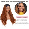 1B/30 Headband Wig Human Hair Body Wave 24 Inches Ombre