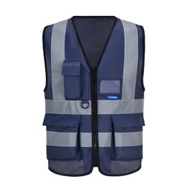 A-SAFETY navy blue work vest