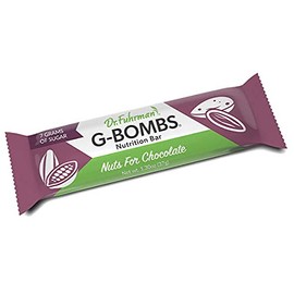 Dr. Fuhrman G-BOMBS Nutrition Bar, Nuts for Chocolate, Plant Based Protein, Organic Fruits, Vegetables, Nuts and Seeds – No Added Sugar, Sweetened Only With Real Fruit, 12 Pack