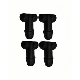 Carastora Glow-in-The-Dark Valve Stem Caps – 4-Pack Funny Wheel Accessories, Airtight, Rustproof, Dustproof & Waterproof Caps for Cars, Bikes, Trucks, Motorcycles – Universal Fit（Black）