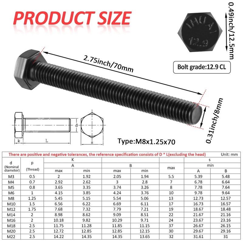 4 Pieces M8 8mm Secondary Clutch Spreader Belt Change Removal