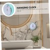 Ciieeo 1Pc Hanging Wall Clock with Suction Cup Mute Clock