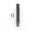 VivaLight 8 Inch Straight Bar Barn Door Handle - Black