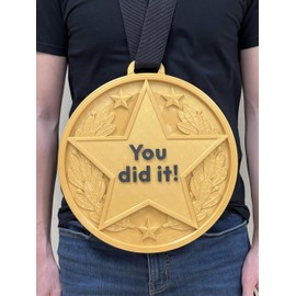 MunnyGrubbers - Comically Large 13 inch Award Medal - Funny Gift - Novelty Gift Award - (You did it)