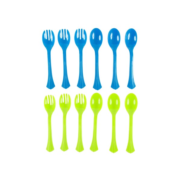 Good Living Plastic Bright Color Serving Spoons and Forks -