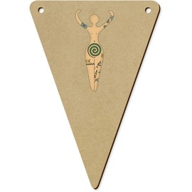 5 x 140mm 'Pagan Goddess' Wooden Bunting Flags (BN00078201)