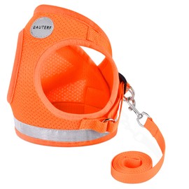 Cat Harnesses and Puppy Harness with Leashes Set, Escape Proof Cat Harness, Adjustable Reflective Soft Mesh Vest Fit Puppy Kitten Rabbit Ferrets's Outdoor Harness