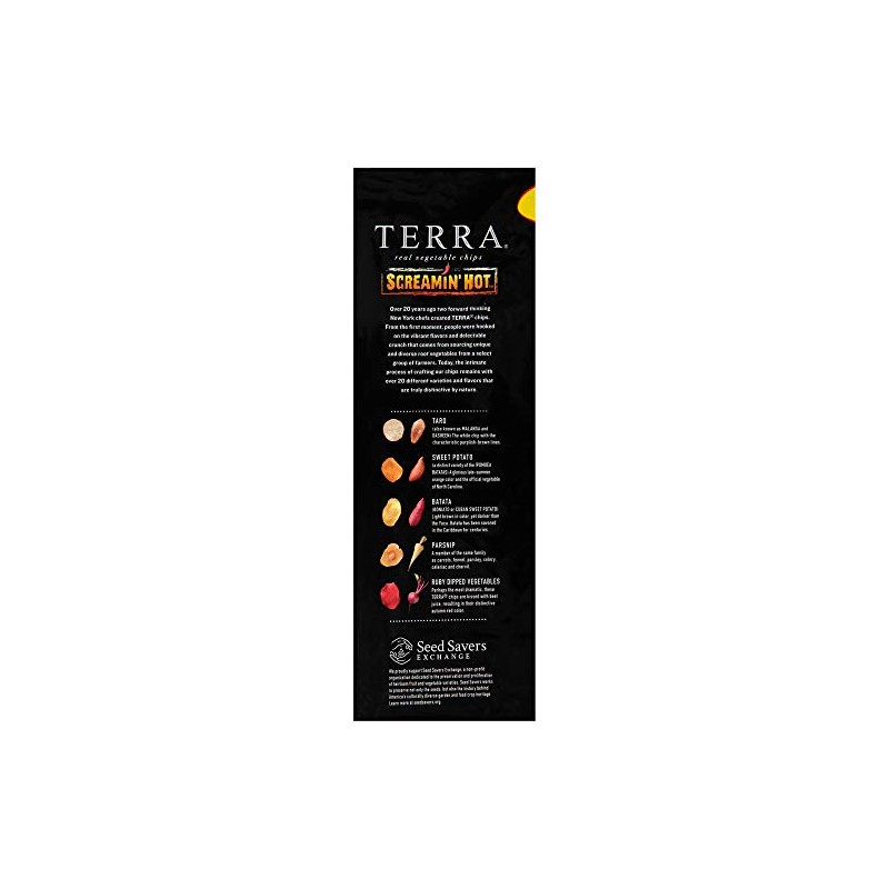 Terra Chips Screamin' Hot Vegetable Chips, 5 oz (Pack of