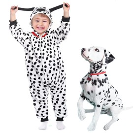 Waghaw Dalmation Costume Baby Dalmation Costume Baby Girl Toddler Dalmatian Costume 3t Dalmation Costume Baby Girl Dalmation Costume (3T,White Red)