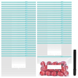 Pack of 18 Zip Freezer Bags (23 x 4.5 x 17 cm), Reusable Freezer Bags with Marker Pen, Food Storage Bag, Zip Bag for Sandwich Bags, Food Storage and Freezing