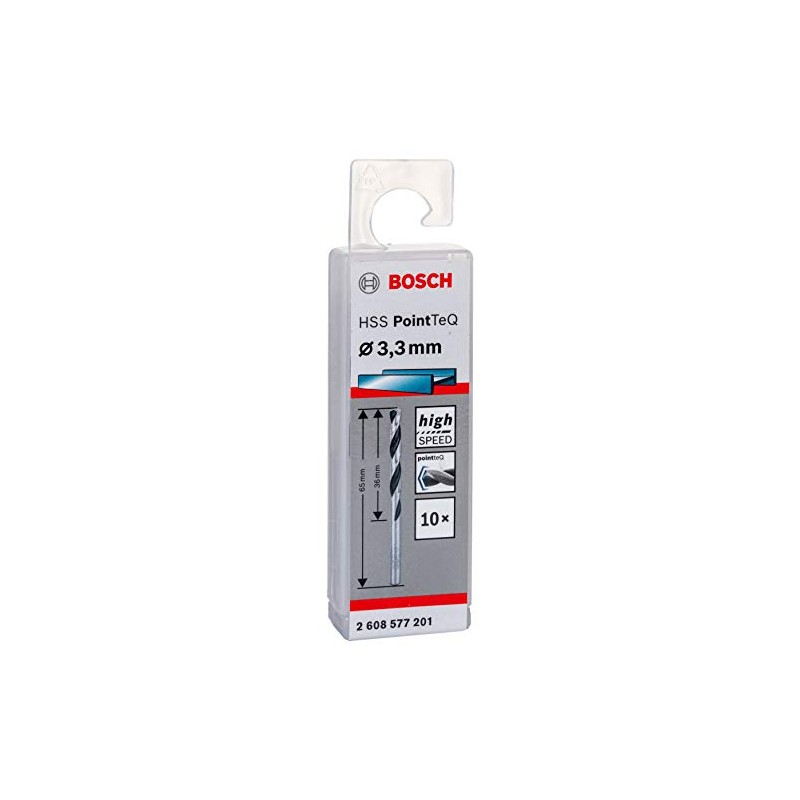 Bosch Professional 10-Piece PointTeQ HSS Twist Drill Bit (for Metal,