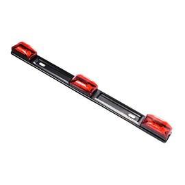 UHANBUT 14.17" Car Trailer Tail Light Bar, 3 Light 9 LED Identification Marker Light Bar with Stainless Steel Bracket, Identification Marker Running Light for Truck Trailer Boat Over 80" Wide (Red)