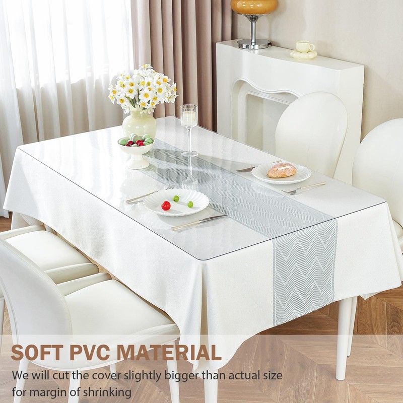 LovePads Clear Table Cover Protector 36 x 96 Inch, 1.5mm