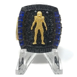 Legacy Rings 2019 Fantasy Football Trophy Ring w Display Stand Black Ion Plated