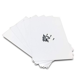 Ebamaz Aluminum Metal Signs Sublimation Blanks 200X300X0.65mm Nameplates for Heat Transfer Press UV Print 4 Drilled Holes 5PCS (Pearl White)