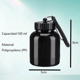 YUHOHO 4 Piezas Llavero Scoop de Proteína Para Llevar Vasos Portátil 100ml,Funnel Llavero Resistente,Contenedor Embudo Portatil para Suplementos y Proteína,Clip para Llaves o Mochila,Fácil Transporte