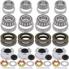 25580 14125A Trailer Axle Bearing Kit 4 Sets,5200-7000 lb for