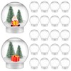 22 Pieces 3.6 Inch/91mm Plastic Snow Globe Clear Water Globe