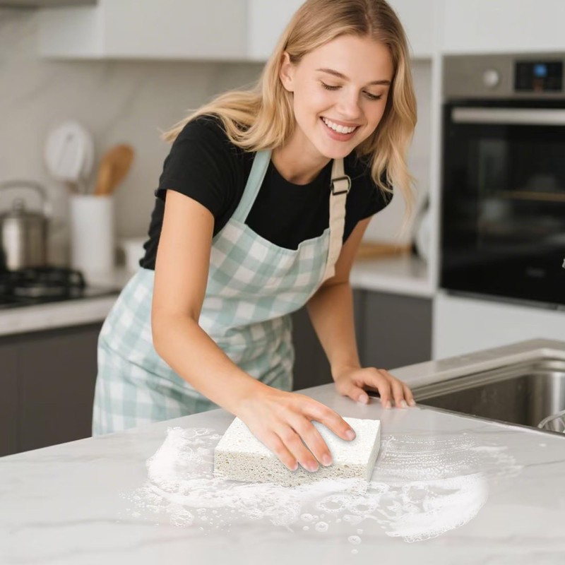 Extra Large Dish Sponges Kitchen for Cleaning, Natural Cellulose Sponges