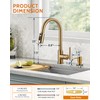 WOWOW Kitchen Faucets with Pull Down Sprayer, Gold Kitchen Faucet