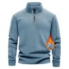 Lonya Men's Fleece Quarter Zip Sweatshirts Winter Half Zip Jumper