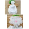 WORDERFUL Dog Wedding Dress Bride Outfit with Pearl Necklace and