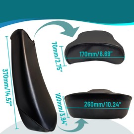 QYMOTO 15" Coleman CT200U-EX Seat, Upgraded CT200uex Minibike Powersports Seats,Replacement Seat Cusion Pad Mini Bike Parts Minibike Accessories