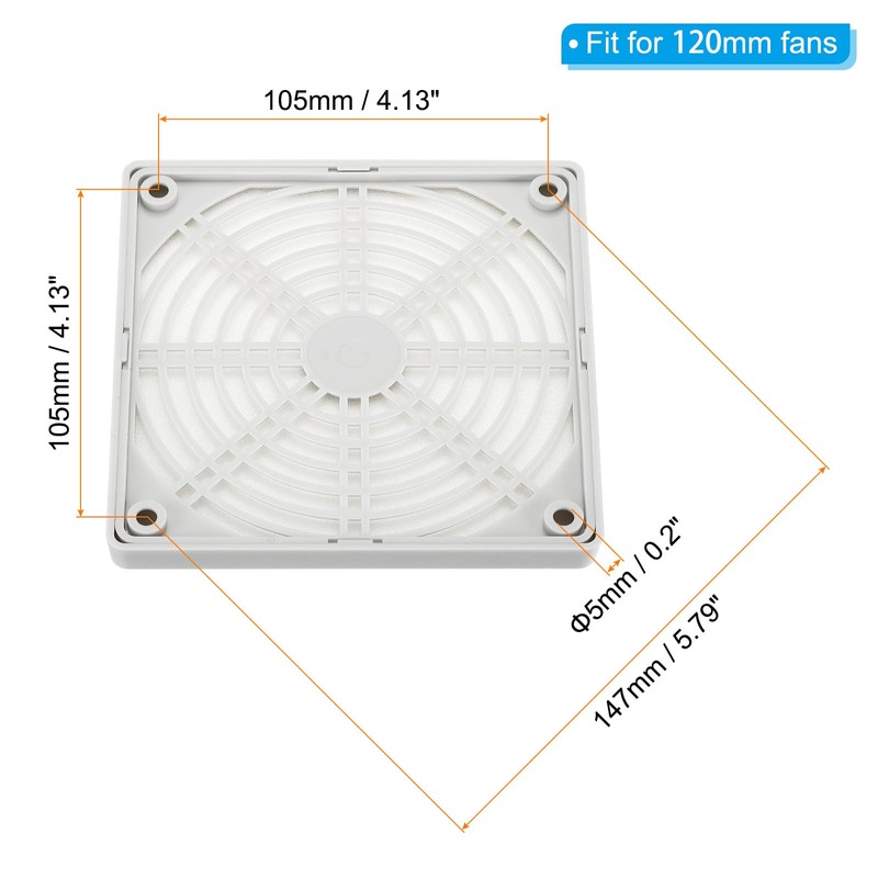 PATIKIL 120mm Fan Finger Grille Grill Protector Guard Fan Protective