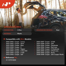 A-Premium Tailgate Handle Release Switch Compatible with Mini Cooper 2002-2008, Rear Side